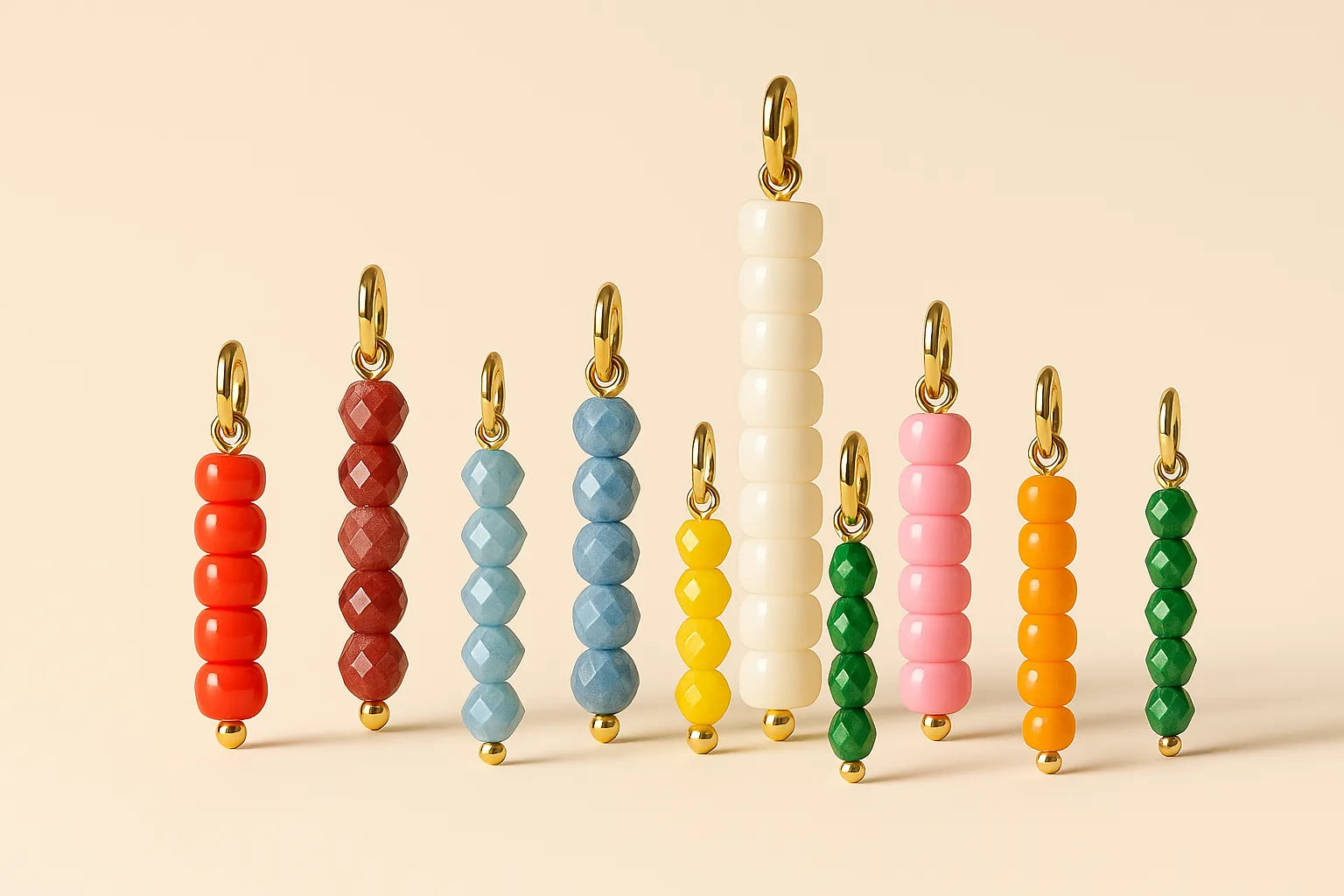 Handmade beaded charms