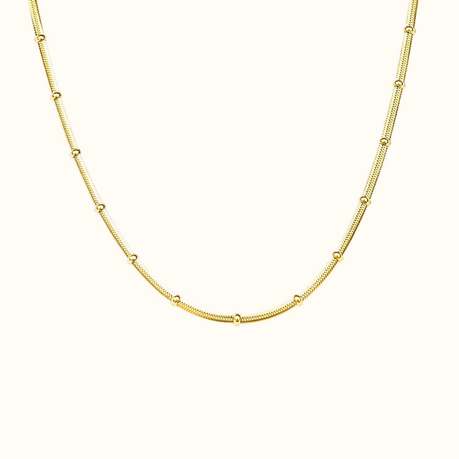 Orbit Herringbone Chain Necklace