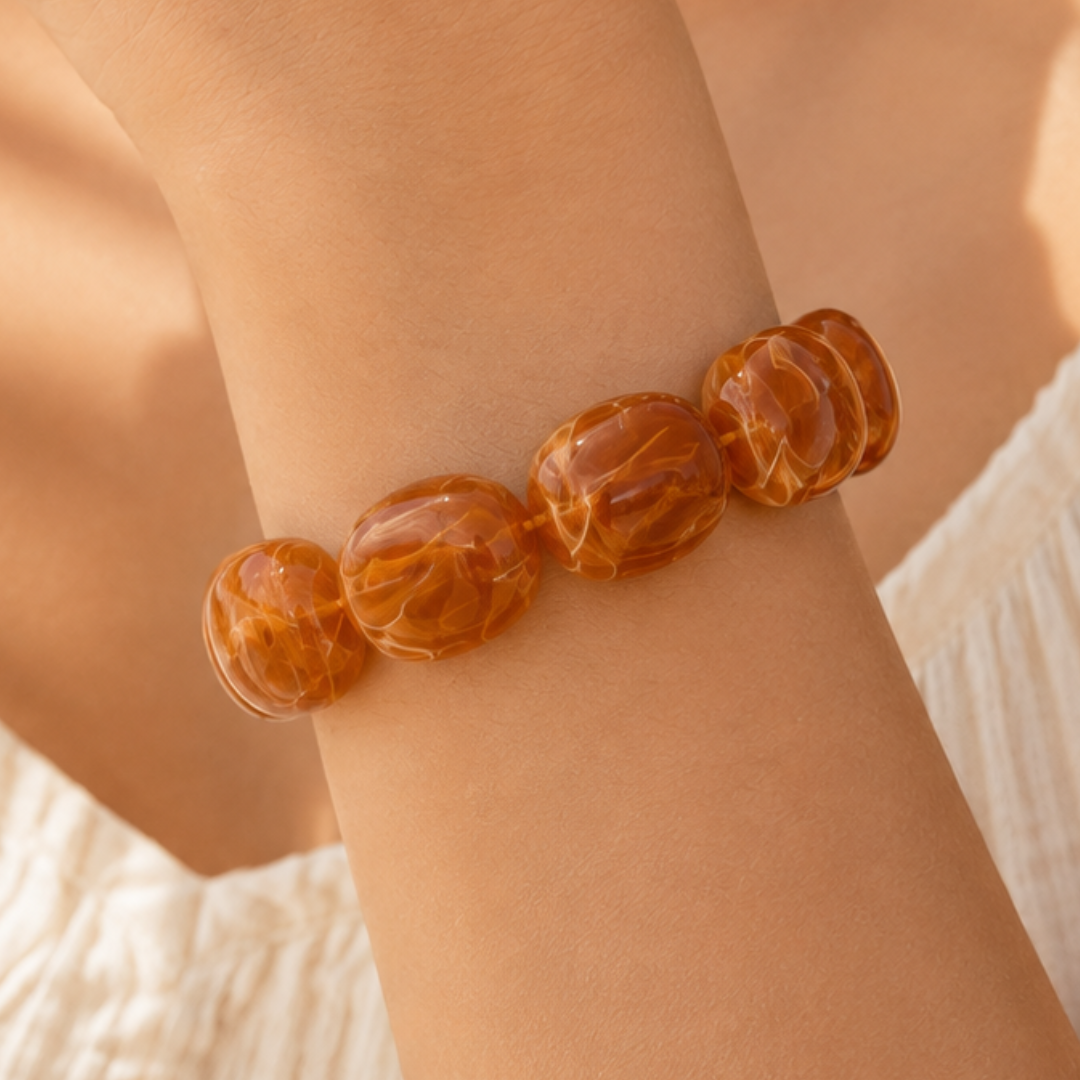 Ochre Beaded Bracelet