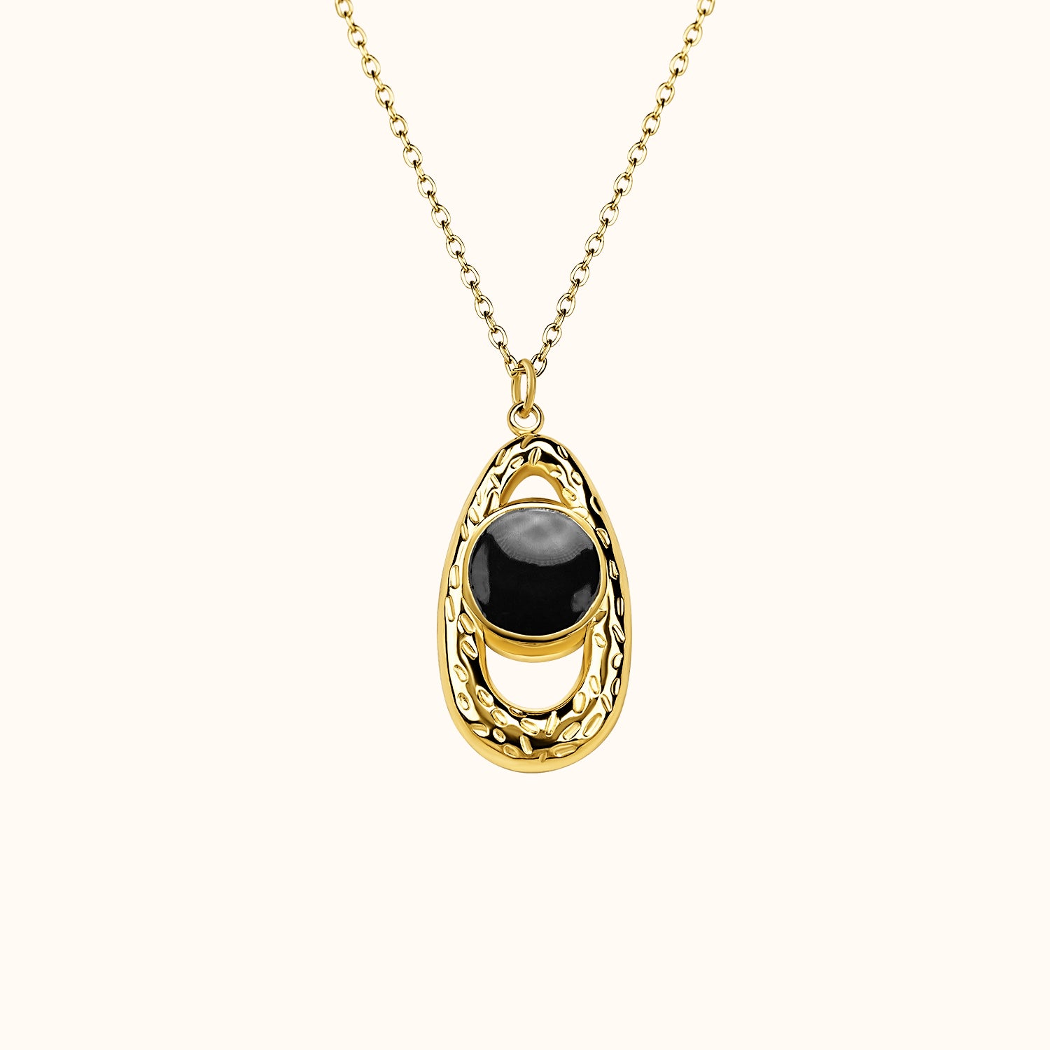 Obsidian Pendant Necklace