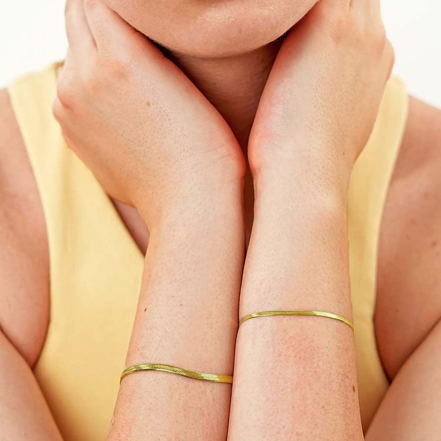Herringbone chain bracelet