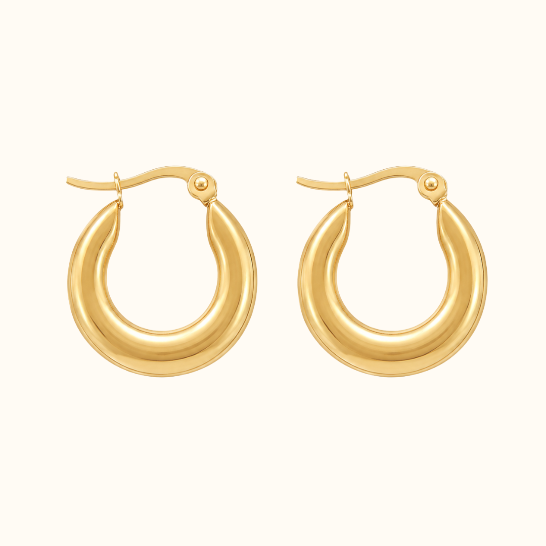 Gold Chunky Hoop Earrings