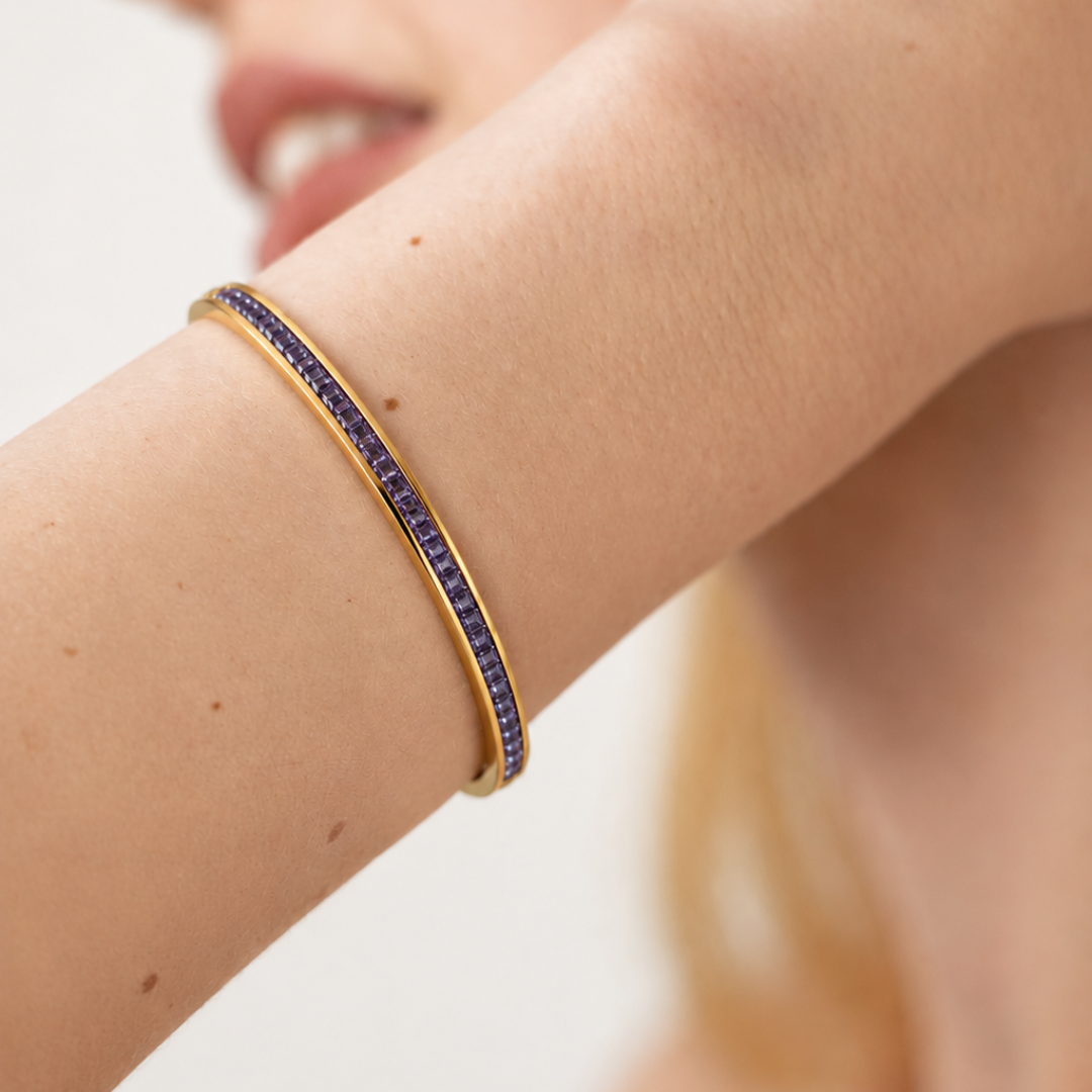 Lilac Line Bangle