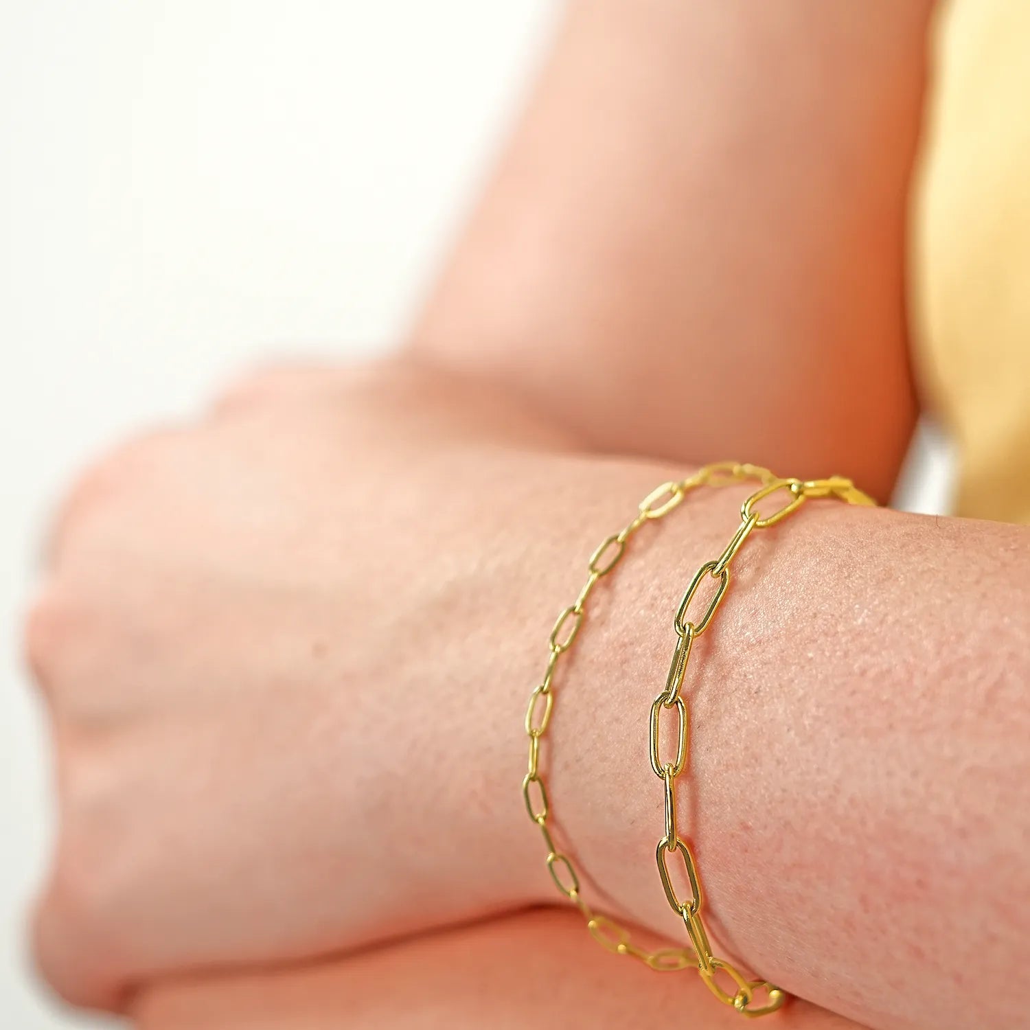 Paperclip chain bracelet