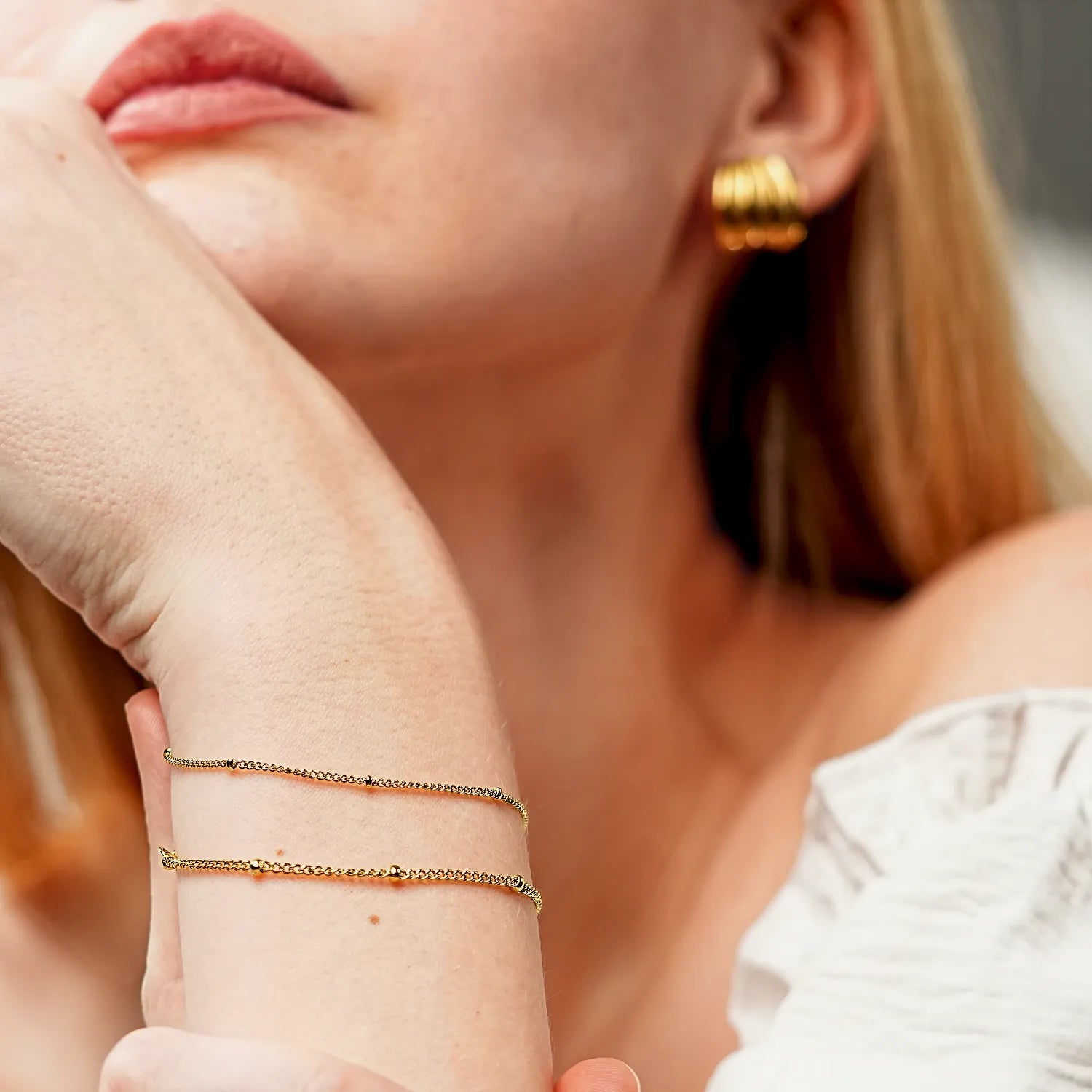 Pebble chain bracelet