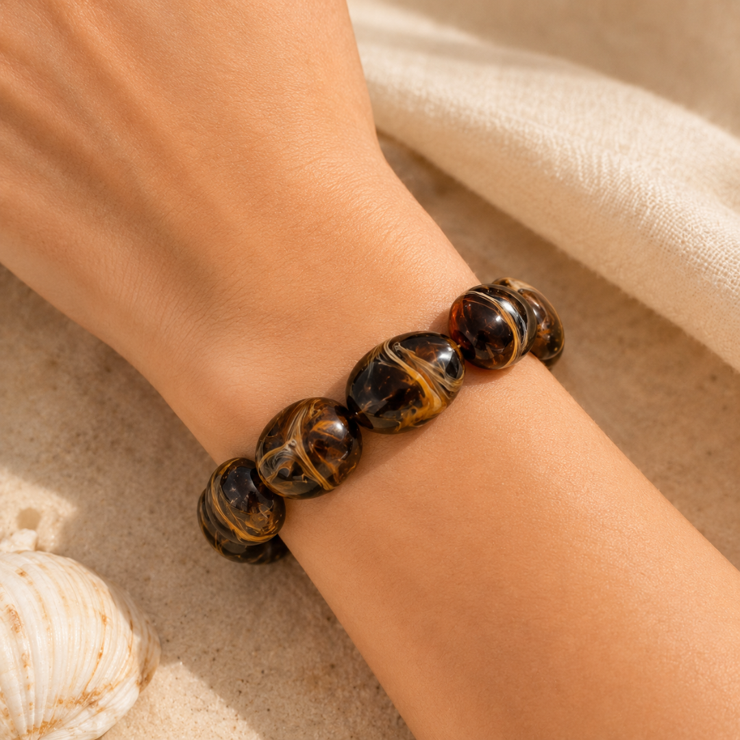 Sepia Beaded Bracelet