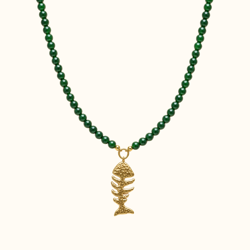 Fishbone Beaded Necklace